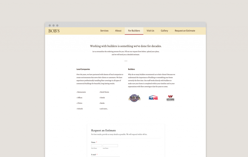 Bob's Floor Covering · PLOT CREATIVE STUDIO